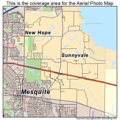 Aerial Photography Map of Sunnyvale, TX Texas