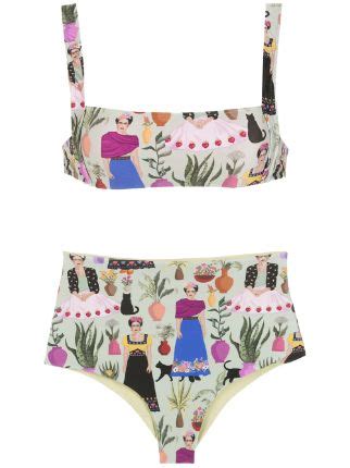 Triya Hot Pants Frida Flora Bikini Set Farfetch