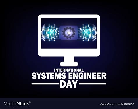 International Systems Engineer Day Royalty Free Vector Image