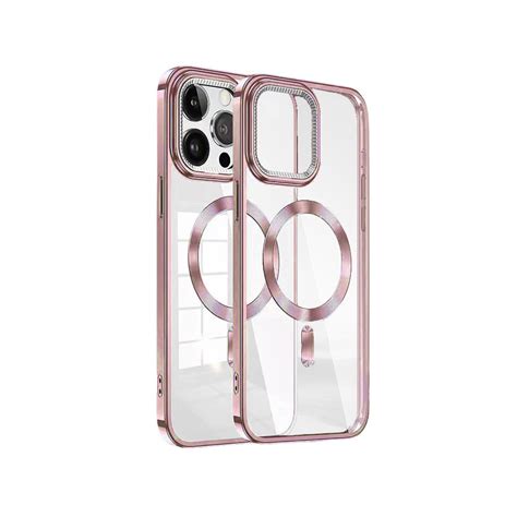 Capa Iphone Pro Frame Metalizado Magsafe Rosa Copertini