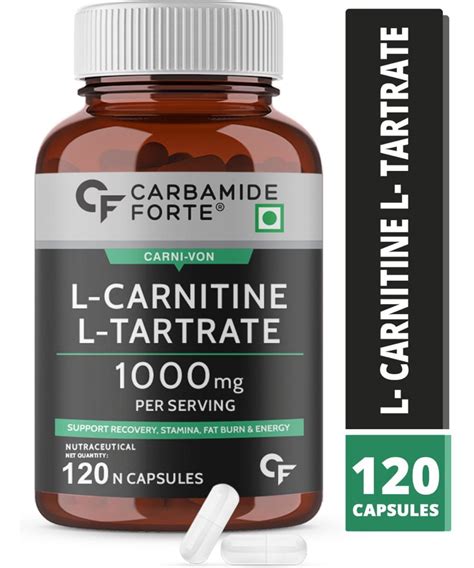 Carbamide Forte L Carnitine L Tartrate 1000mg 120 Veg Capsules Men