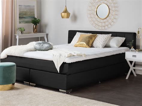 Fabric Eu Double Divan Bed Black Admiral Uk