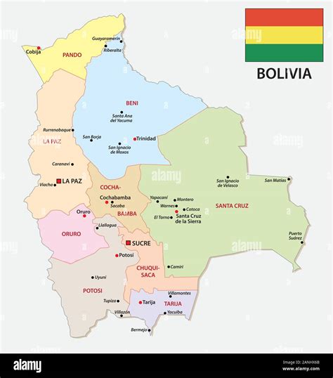 Map Of Bolivia Cut Out Stock Images Pictures Alamy