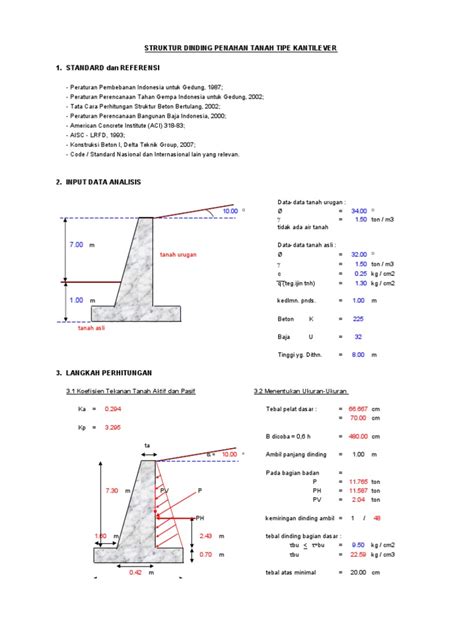 Dinding Penahan Tanah Tipe Kantilever Pdf