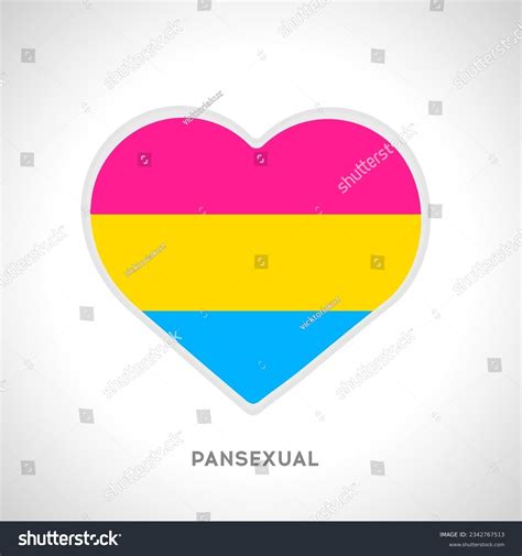 Heart With Pride Flag Colors Pansexual Flag Royalty Free Stock Vector 2342767513