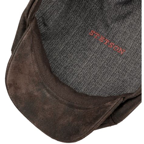 Casquette Mccook Marron En Cuir Stetson Achat Casquette Reference