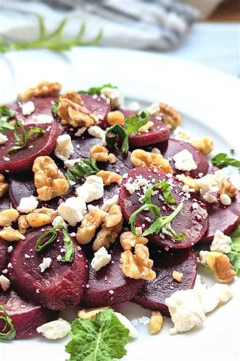 Beet Feta Walnut Salad Recipe The Herbeevore