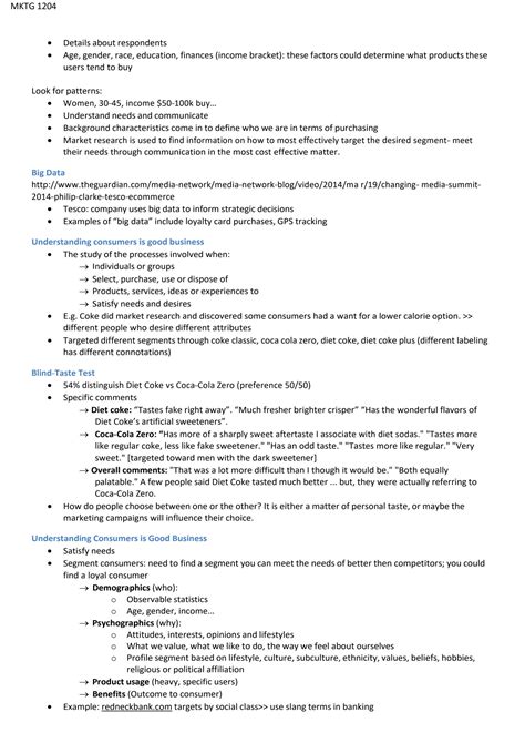 Solution Mktg Summary Notes Lecture Studypool