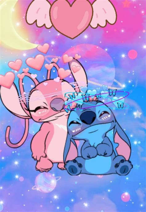 Stitch et Angèle sont trop mignons Imagem de fundo para iphone