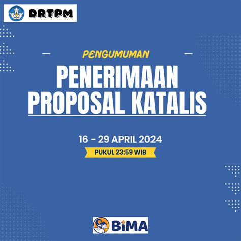 Pengumuman Penerimaan Proposal KATALIS 2024