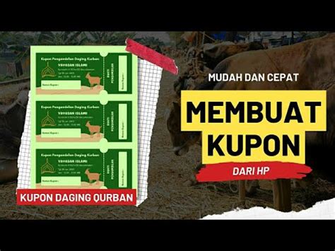 Tutorial Membuat Kupon Daging Qurban Dari Hp Tutorial Canva