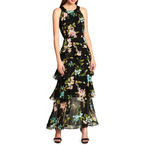 Tommy Hilfiger Womens Floral Print Full Length Maxi Dress