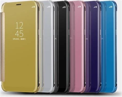 Clear View Cover Set Voor Samsung Galaxy S8 Goud Bol