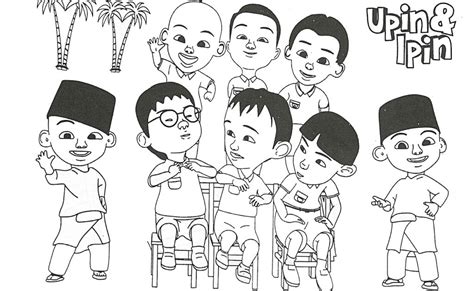 Mewarna Selamat Hari Raya Upin Ipin 29 Gambar Upin Ipin Mewarnai