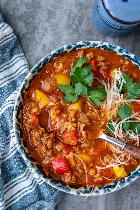 Stuffed Pepper Soup Best Flavor Stove Instant Pot Or Crockpot