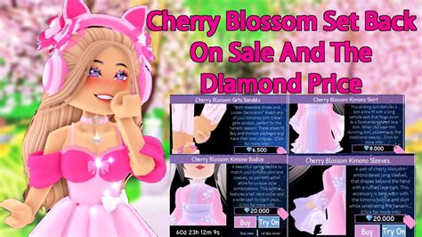 Cherry Blossom Set Back On Sale And The Diamond Price Royale High Update Youtube