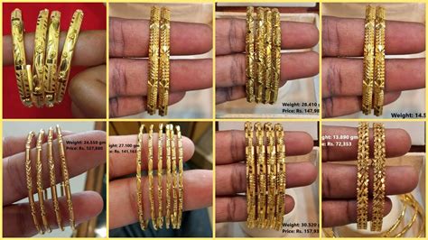 Lightweight Gold Bangles Designs With Weight And Price Gold