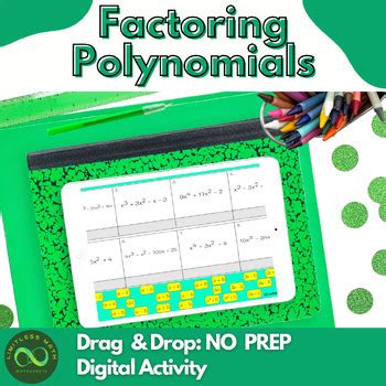 Factoring Polynomials Drag And Drop NO PREP Digital Activity TPT