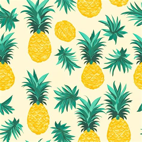 Premium Photo Pineapple Pattern Banner Wallpaper Simple Background