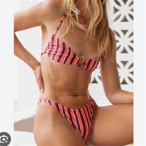 VRG GRL Swim Vrg Grl Amore Mio Bikini Striped Top And Bottom Poshmark