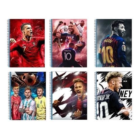 Capas De Caderno Futebol - Kit 6 Adesivos Para Capa De Caderno Escolar Futebol Jogadores | Shopee ...