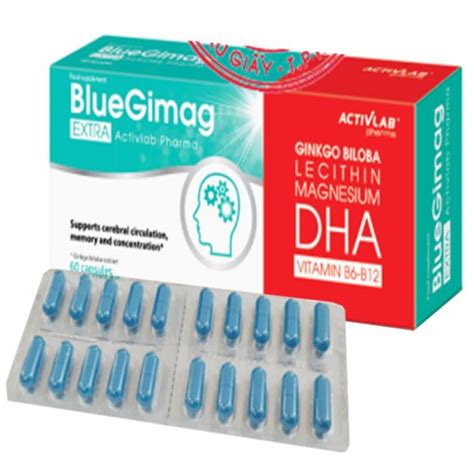 Bluegimag Extra Activlab Pharma hỗ trợ tăng cường lưu thông máu não