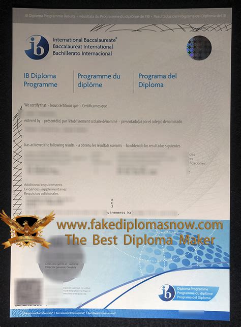 Buy A Fake Ib Diploma With Transcript In