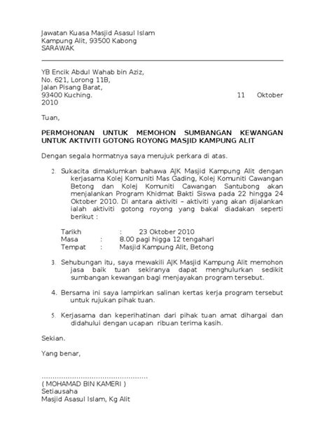 10 Contoh Surat Permohonan Bantuan Zakat