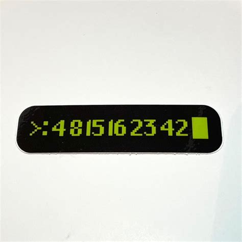 Lost Computer Numbers 4 8 15 16 23 42 Sticker Etsy