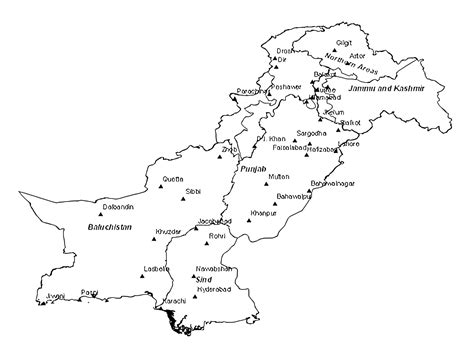 Map Pakistan Colour Coloring Pages NBKomputer