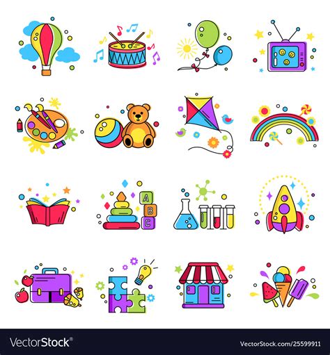 Kids Badge Set Royalty Free Vector Image Vectorstock