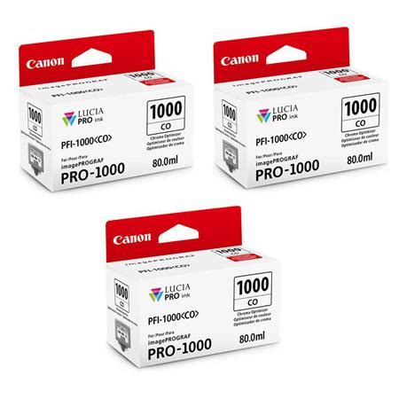 Canon 3 Pack PFI1000CO Chroma Optimizer LUCIA PRO Ink For ImagePROGRAF