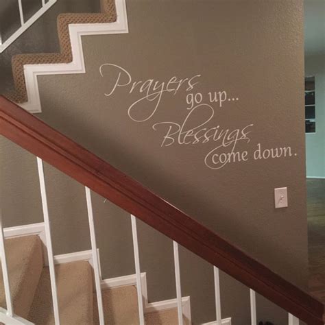 Prayers Go Up Blessings Come Down Wall Vinyl Decal Home Etsy