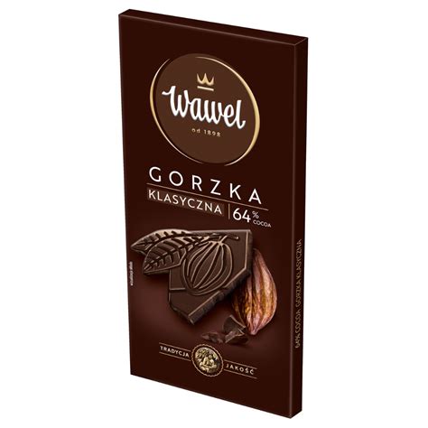 Czekolada Gorzka Premium 64 cocoa 90g Słodki Wawel