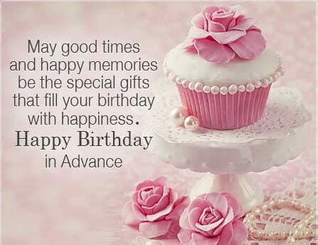 80+ Happy Birthday In Advance - Wishes, Messages, Quotes, Cake Images ...