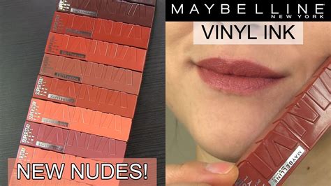 *NEW* NUDES: Maybelline Vinyl Ink Liquid Lipcolors // LIP SWATCHES ...