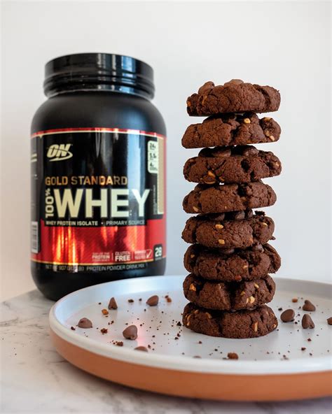 Chocolate Peanut Butter Protein Cookies Gold Standard 100 Whey By O Mak Fitness