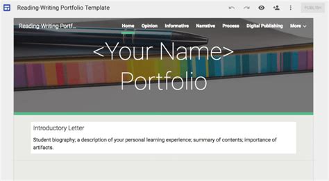 Google Sites Templates Free Portfolio Prntbl Concejomunicipaldechinu