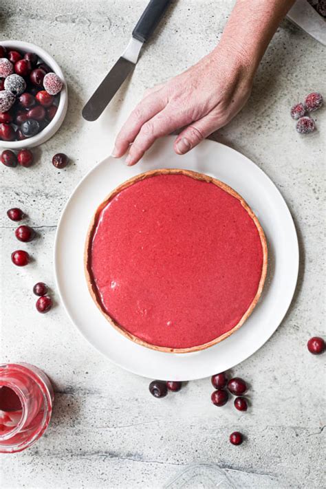 White Chocolate Cranberry Curd Tart With Almond Crust Belula