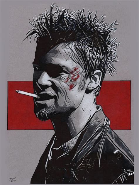 Tyler Durden Drawing By Jpw Artist Pixels