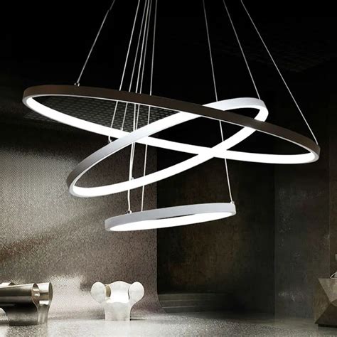 Modern Led Pendant Lights For Foyer Rings Light Aluminum Pendant Lamp