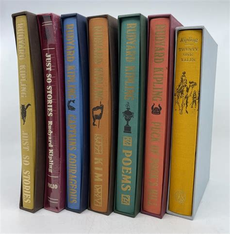 Lot Pc Folio Society Rudyard Kipling Books