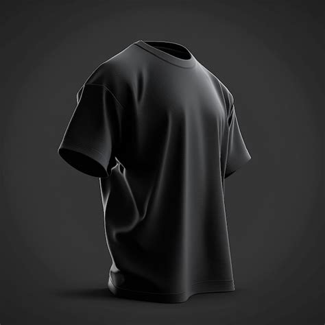 Premium Ai Image D Mockup Of A Black Oversized Tshirt