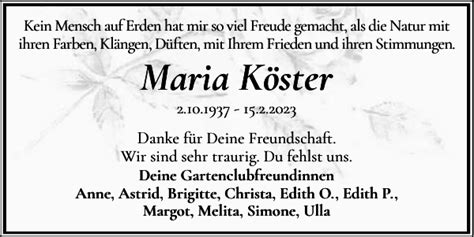 Maria K Ster Gedenken Flensburger Tageblatt