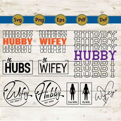 Hubby Wifey Svg Husband And Wife Svg Just Married Svg Wifey Svg Mr And Mrs Svg Husband Wife