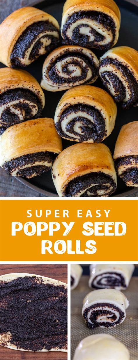 Super Easy Poppy Seed Rolls Poppyseed Roll Recipe Homemade Recipes