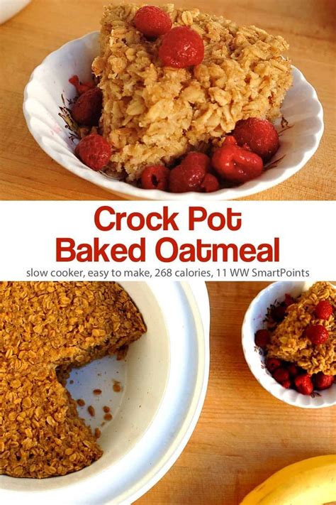 Crock Pot Baked Oatmeal Recipe Simple Nourished Living Recipe