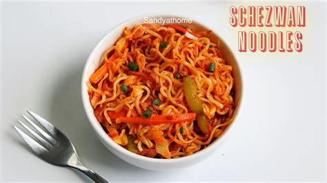 Schezwan Noodles Recipe Veg Schezwan Noodles Sandhya S Recipes