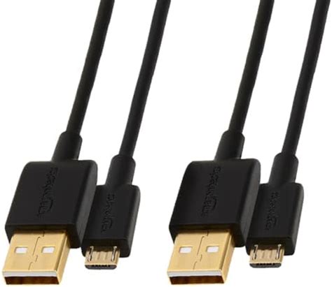 Amazon Basics USB 2 0 A Male To Micro B Charger Cable 2 Pack 3 Feet