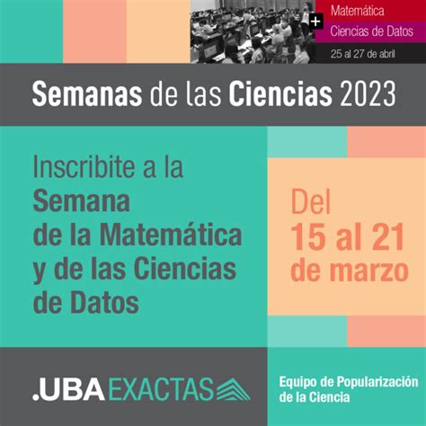 Semana De La Matem Tica Y De Las Ciencias De Datos Equipo De